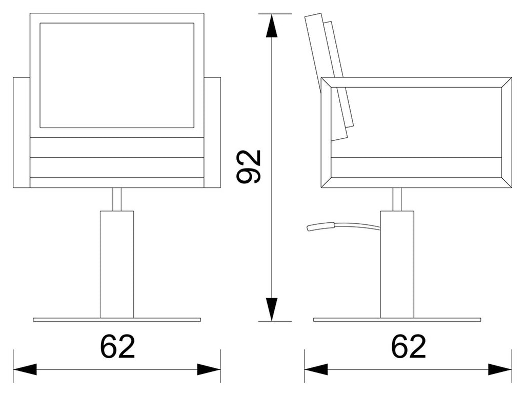 Industrial hairdressing chair