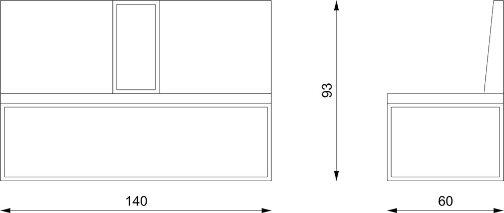 Sofá de espera de flora
