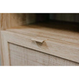 Commode Bali 03A Chêne sonoma et impression de canne