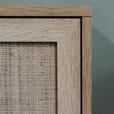 Commode Bali 03A Chêne sonoma et impression de canne