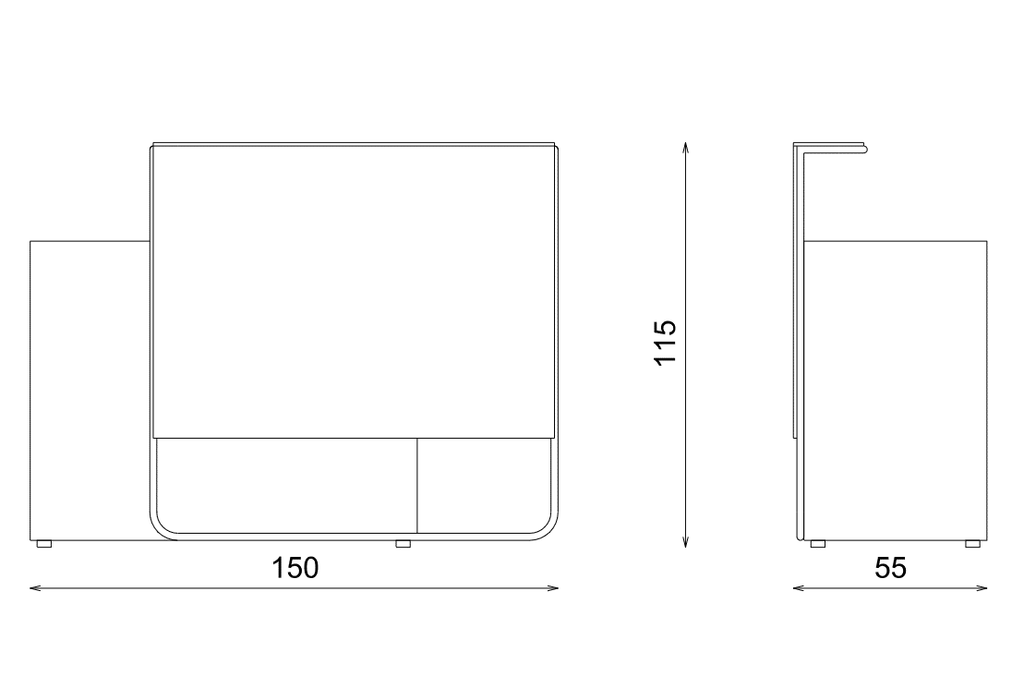 Muebles de recepción de escritorio de CU29