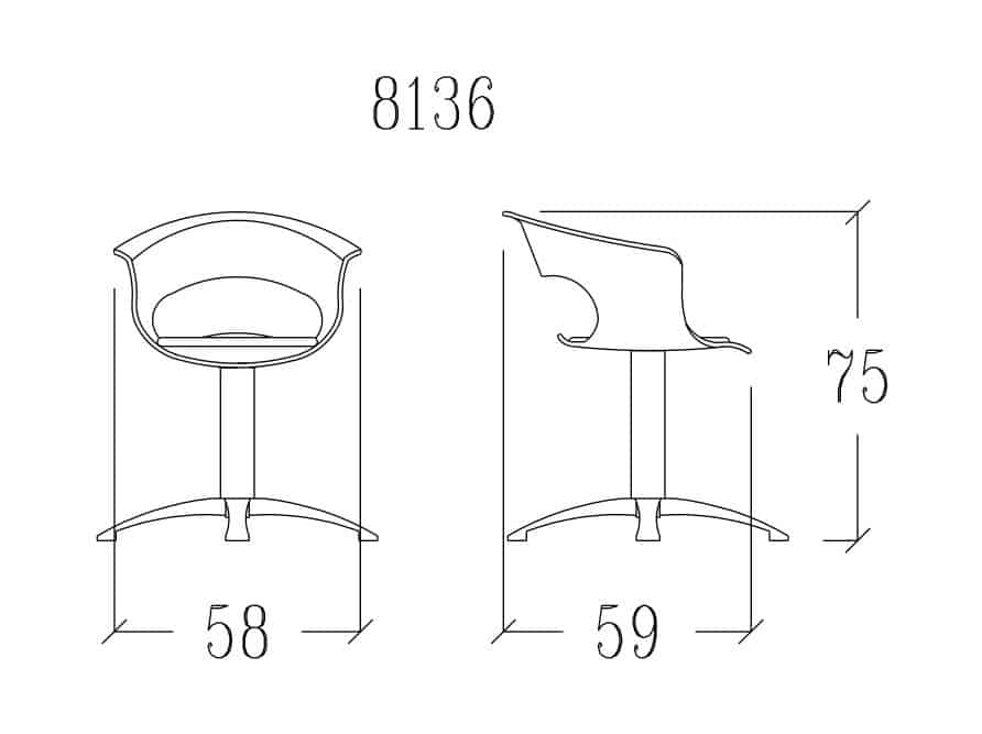 Apple hairdressing chair