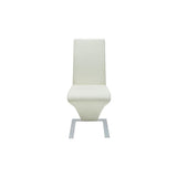 Chaises à manger lot de 2 blanc similicuir