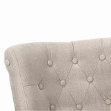 Chaises en style français lot de 2 crème tissu