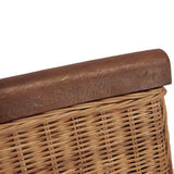 Chaises à manger lot de 2 marron rotin naturel