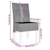 Chaises à manger lot de 2 marron rotin naturel