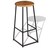 Tabourets de bar lot de 2 bois de teck massif