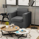 Fauteuil gris foncé tissu