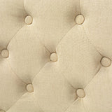 Chaises à manger lot de 2 crème tissu