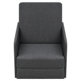 Fauteuil convertible gris foncé tissu