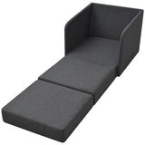 Fauteuil convertible gris foncé tissu