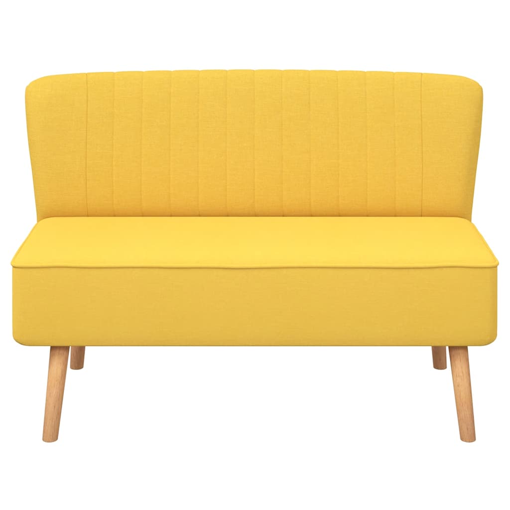 Canapé 117x55,5x77 cm Tissu Jaune