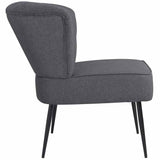 Chaise de cocktail gris foncé tissu