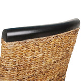 Chaises à manger lot de 4 bois solide de manguier et abaca