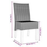 Chaises à manger lot de 4 marron rotin naturel