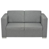 Ensemble de canapés deux pièces Tissu Gris clair
