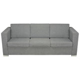 Ensemble de canapés deux pièces Tissu Gris clair