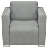 Ensemble de canapés trois pièces Tissu Gris clair