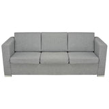 Ensemble de canapés trois pièces Tissu Gris clair