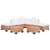 Ensemble de canapés 18 pcs Rotin naturel