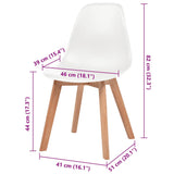 Chaises à manger lot de 4 Blanc Plastique