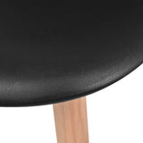 Chaises à manger lot de 6 Noir Plastique