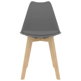 Chaises à manger lot de 2 Gris Plastique