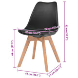 Chaises à manger lot de 4 Noir Plastique