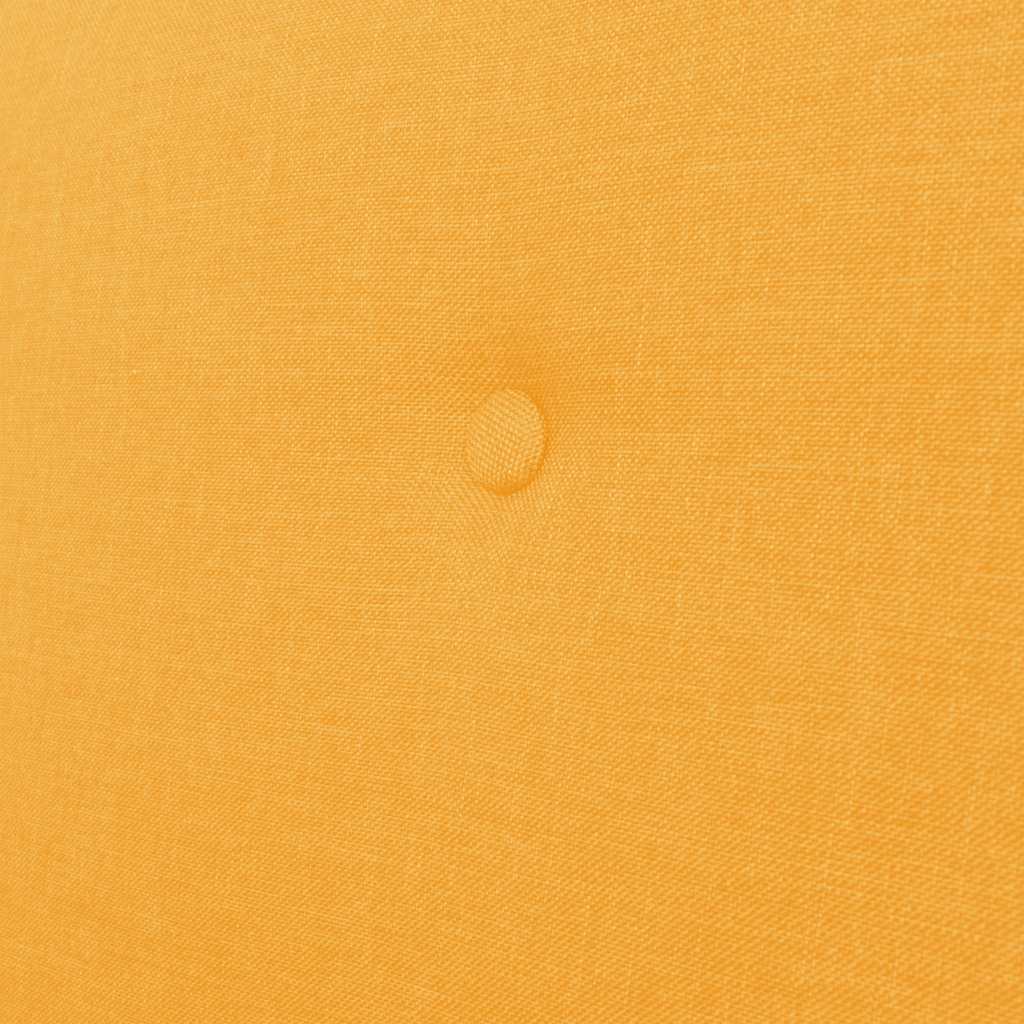 Canapé à 3 places Tissu Jaune