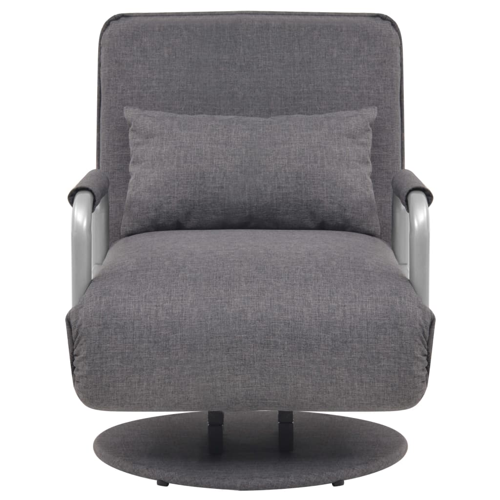 Fauteuil pivotant et canapé-lit gris foncé tissu