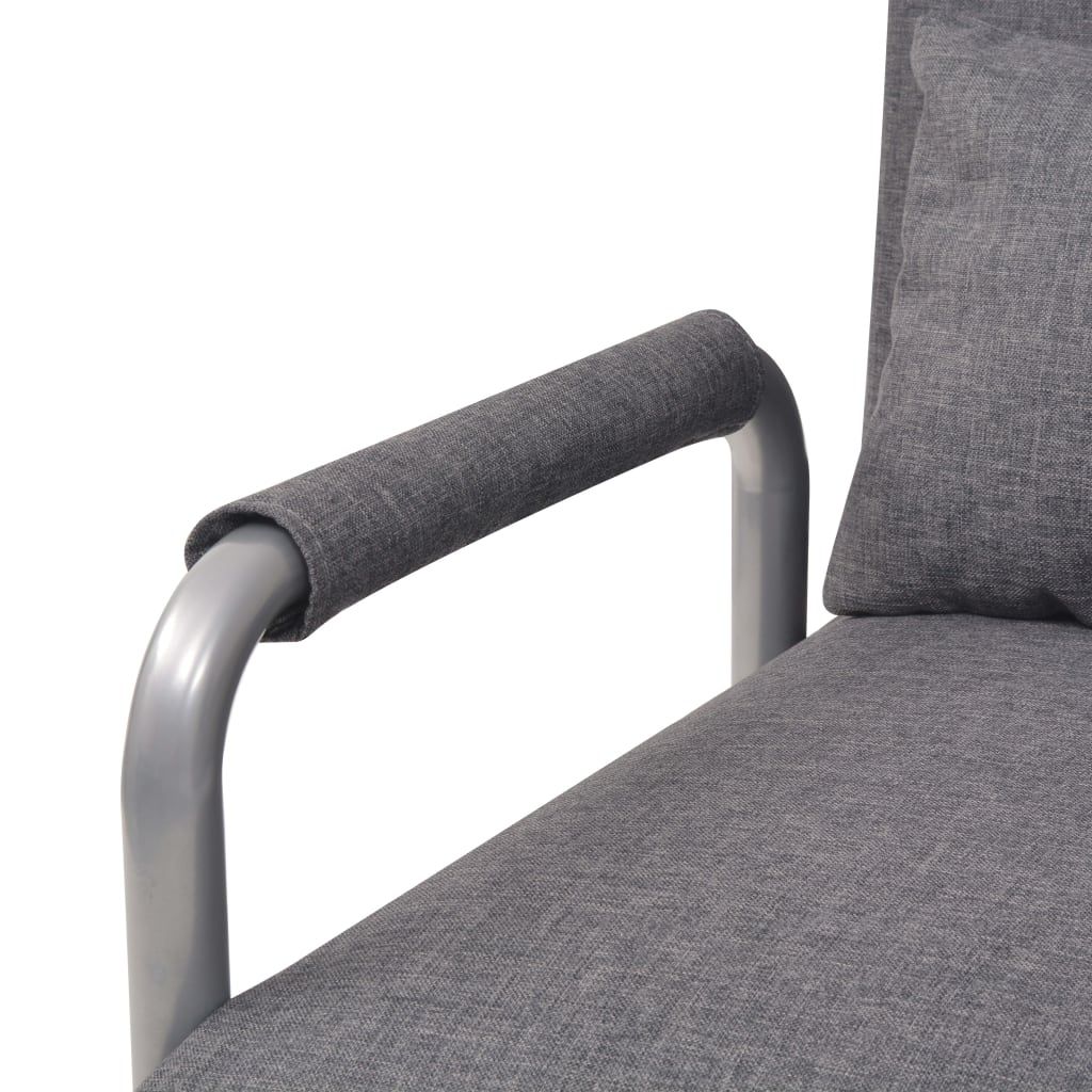 Fauteuil pivotant et canapé-lit gris foncé tissu