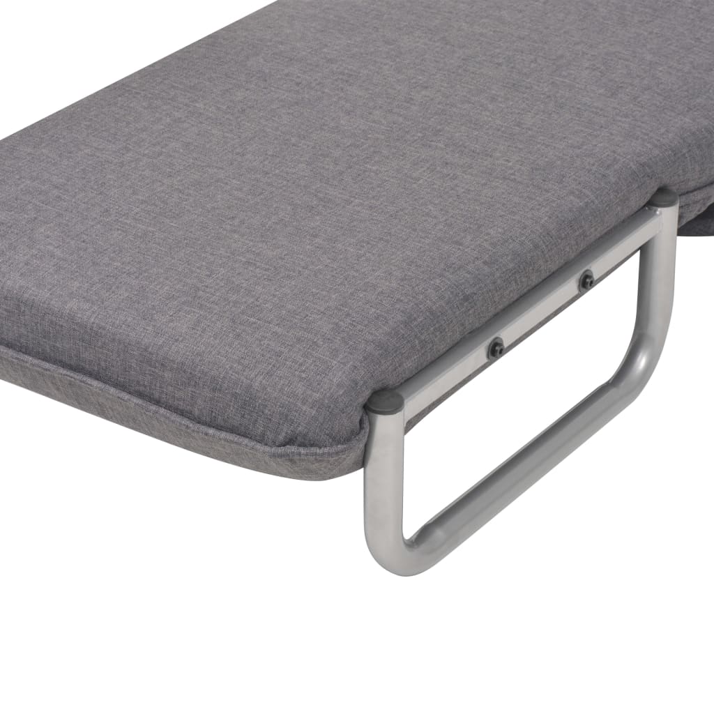 Fauteuil pivotant et canapé-lit gris foncé tissu