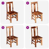 Chaises à manger lot de 4 bois massif