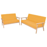 Ensemble de canapé 2 pcs Tissu jaune