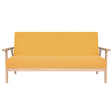 Ensemble de canapé 2 pcs Tissu jaune