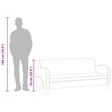 Canapé à 3 places Daim synthétique Marron