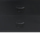 Commode à tiroirs Métal Style Industriel 78x40x93 cm Noir
