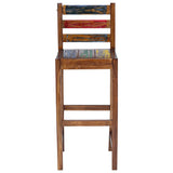 Tabourets de bar lot de 2 bois massif de récupération