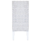 Chaises à manger lot de 2 rotin kubu et bois d'acajou