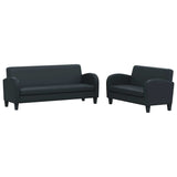 Ensemble de canapés 2 pcs cuir synthétique noir
