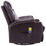 Fauteuil à bascule de massage Marron Similicuir