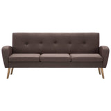 Canapé à 3 places Tissu Marron