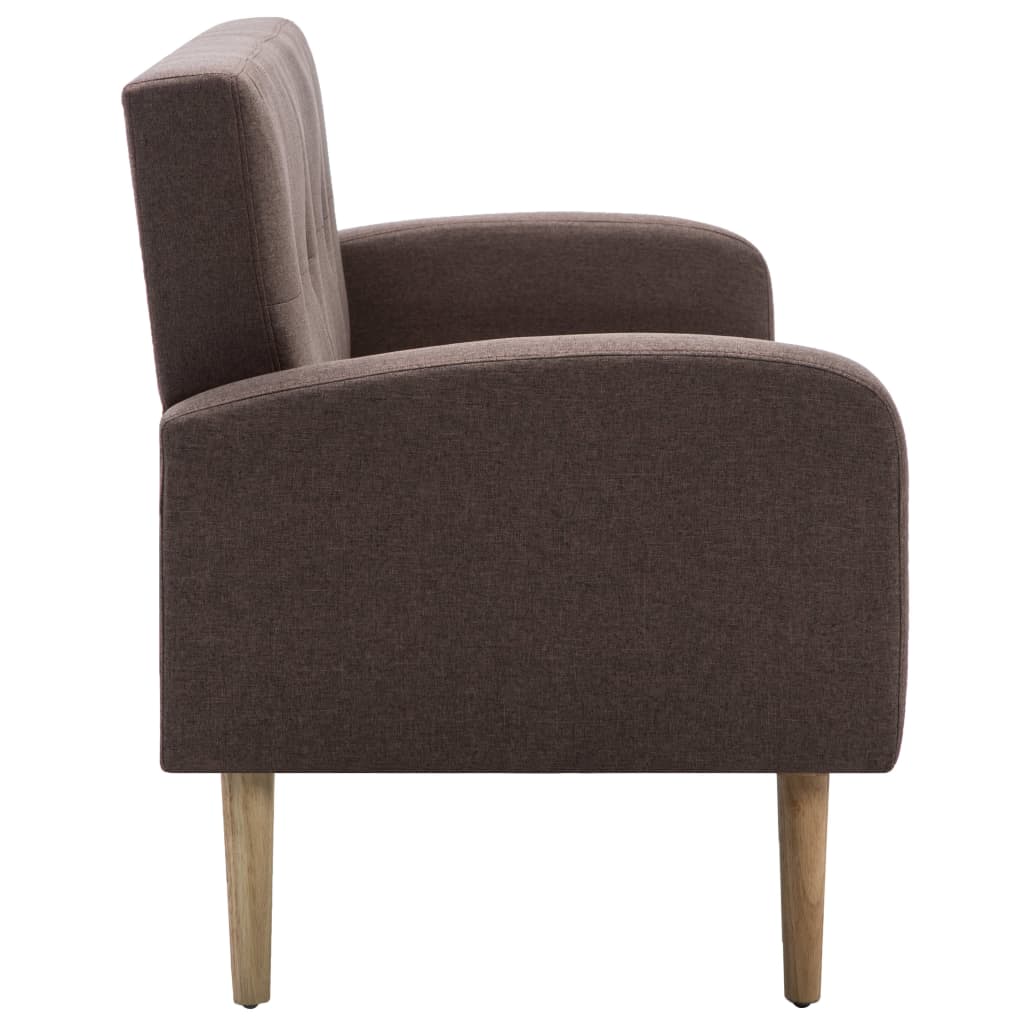 Canapé à 3 places Tissu Marron