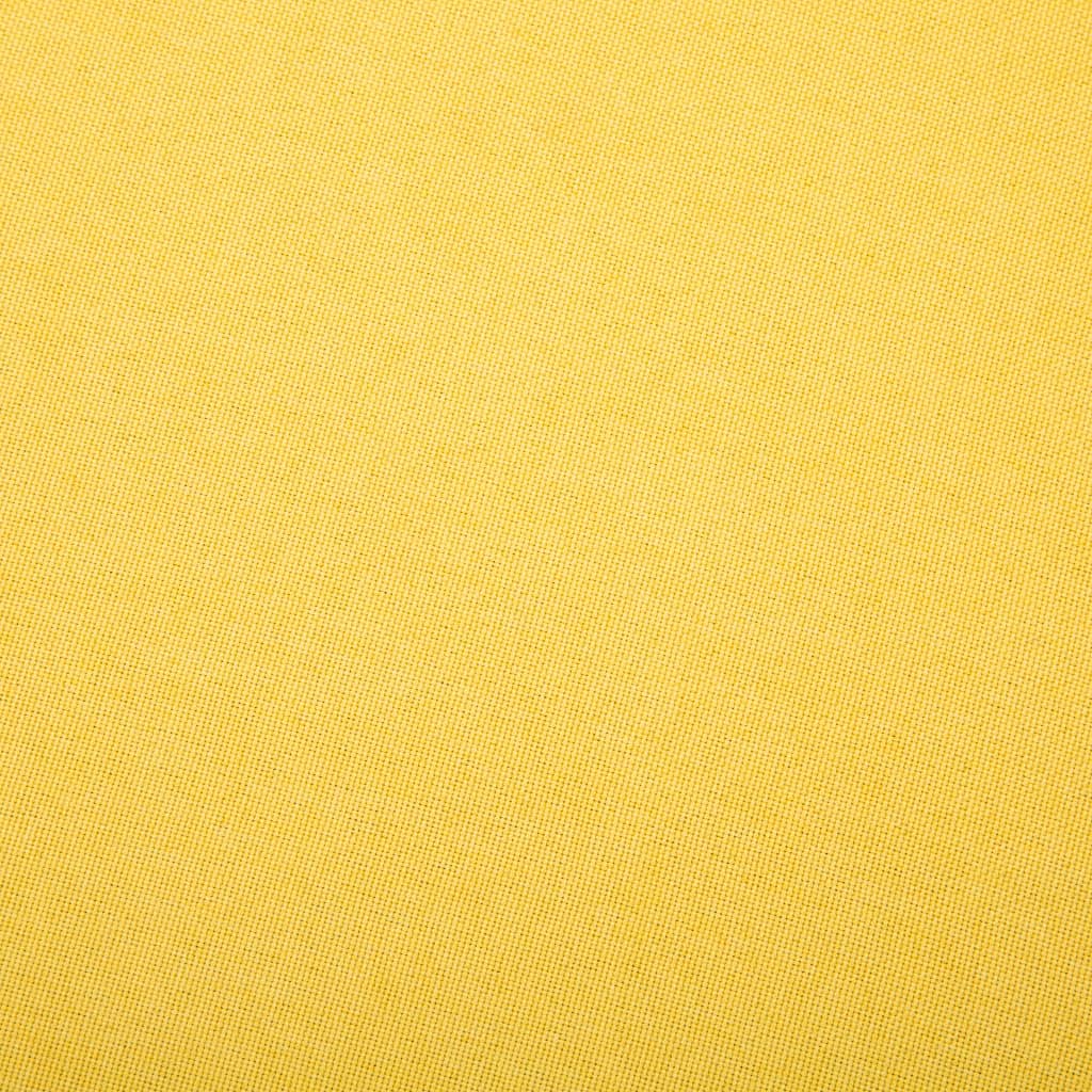 Canapé à 3 places Tissu Jaune