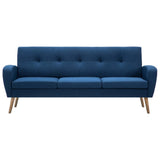 Canapé à 3 places Tissu Bleu