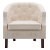Fauteuil beige tissu