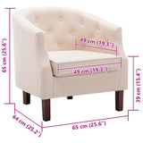 Fauteuil beige tissu