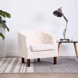 Fauteuil beige tissu
