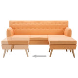 Canapé d'angle revêtement en tissu 171,5x138x81,5 cm orange