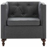 Fauteuil gris foncé tissu